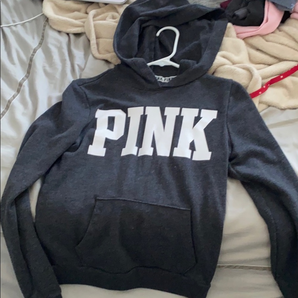 black sweatshirt from pink